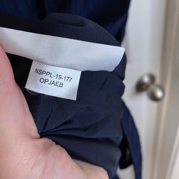 NWT MM LAFLEUR Oak Dress Aegean Blue Navy Crinkle Plus Size 20 New Office - Picture 8 of 11